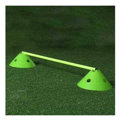 Agility Training Cone 10 Disc Cones and 5 Rods, Soft Plastic Children's Football Agility Training Equipment, Step-Resistant and Stackable (Color : Green)