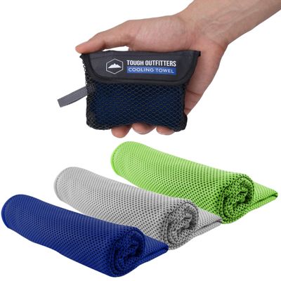 Tough Outdoors Cooling Towels for Neck Face - Neck Cooling Towel for Hot Weather Yoga Sports Golf Sweat - Instant Cold Towel