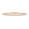 GEMOUR IM Rose Gold plated Round cut Cubic Zirconia Classic Tennies Bracelet, 7.25inch view 1