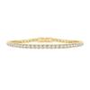 GEMOUR IM Yellow Gold plated Round cut Cubic Zirconia Classic Tennis Bracelet, 7.25inch view 1
