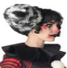 California Costumes, Funhouse Clown Wig, Black/White view 3