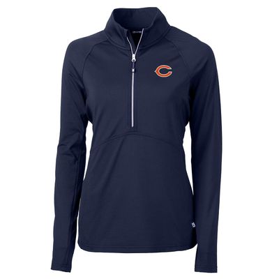 Cutter & Buck Women's Navy Chicago Bears Adapt Eco Knit Half-Zip Pullover Jacket