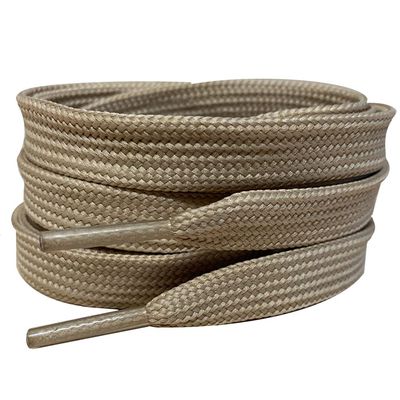 120cm/47 Flat Shoelaces Shoe laces Ideal Replacement laces for Air Jordans Boots Shoe Laces (Beige)