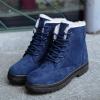 Bcshiye Women's Winter Snow Boots Outdoor Anti-Slip Ankle Boots Suede Warm Fur Lined Booties Lace Up Flat Platform Shoes view 4