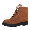 Bcshiye Women's Winter Snow Boots Outdoor Anti-Slip Ankle Boots Suede Warm Fur Lined Booties Lace Up Flat Platform Shoes view 1