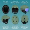 Retrospec Zephyr Ski Helmet - Snowboard Helmet for Adults & Youth- Adjustable Fit Snow Helmet with Protective Shell, and Breathable Vents for Men, Women, Boys and Girls view 2