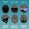 Retrospec Zephyr Ski Helmet - Snowboard Helmet for Adults & Youth- Adjustable Fit Snow Helmet with Protective Shell, and Breathable Vents for Men, Women, Boys and Girls view 3