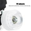 Classic Roller Skates Unisex Double Row Quad Roller Skates with PU Flashing Wheels, PU Leather 4 Wheels Roller Skates Shoes for Beginner Adult Teens (Women7/Men5.5,Black) view 3