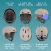 Retrospec Zephyr Ski Helmet - Snowboard Helmet for Adults & Youth- Adjustable Fit Snow Helmet with Protective Shell, and Breathable Vents for Men, Women, Boys and Girls view 2