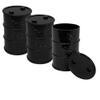 Set of 3 Black Oil Drums for Wrestling Action Figures view 1