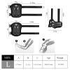 SKT HP Protective Gear for Adults, Knee Pads Elbow Pads Wrist Guards for Inline Skating Biking Skateboarding (Black) view 2