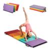 HearthSong 5-Panel Colorful Rainbow Folding Kids' Gymnastics Tumbling Mat for Active Play, with Carrying Handles, 77 Inches Long x 30 Inches Wide view 1