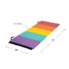 HearthSong 5-Panel Colorful Rainbow Folding Kids' Gymnastics Tumbling Mat for Active Play, with Carrying Handles, 77 Inches Long x 30 Inches Wide view 3