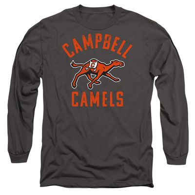 Campbell University Official Camels Logo Unisex Adult Long-Sleeve T Shirt,Charcoal, 3X-Large