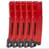 Lancer Tactical Airsoft M4 M16 Series Polymer 130 Round Transparent Window High Speed Mid-Cap Airsoft Magazine- Pack of 5 (Red 5 Pack) view 1