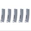 Lancer Tactical Airsoft M4 M16 Series Polymer 130 Round Transparent Window High Speed Mid-Cap Airsoft Magazine- Pack of 5 (Gray 5 Pack) view 1