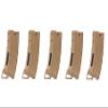 Lancer Tactical Airsoft M4 M16 Series Polymer 130 Round Transparent Window High Speed Mid-Cap Airsoft Magazine- Pack of 5 (TAN 5 Pack) view 1