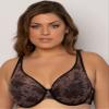 Curvy Couture Curvy Couture Women's Luxe Smoothing Seamless Plus Size Bralette, Chantilly, 42D view 3