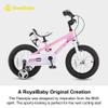 Royalbaby Freestyle Outdoor Children's Bicycle Dual Handbrakes Sporty Kid Bike with Training Wheels and Adjustable Seat, 12 Inch, Pink view 2