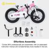 Royalbaby Freestyle Outdoor Children's Bicycle Dual Handbrakes Sporty Kid Bike with Training Wheels and Adjustable Seat, 12 Inch, Pink view 3