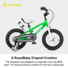 RoyalBaby Boys Girls Kids Bike 12 Inch BMX Freestyle 2 Handle Brakes Toddler Beginner Bicycles with Training Wheels Children Bicycle Green view 2