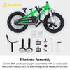 RoyalBaby Boys Girls Kids Bike 12 Inch BMX Freestyle 2 Handle Brakes Toddler Beginner Bicycles with Training Wheels Children Bicycle Green view 3