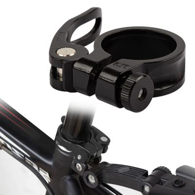 PSLER Bike Seat Post Clamp - Quick Release Seatpost for Mountain & Road Bikes (Black-28.6mm)
