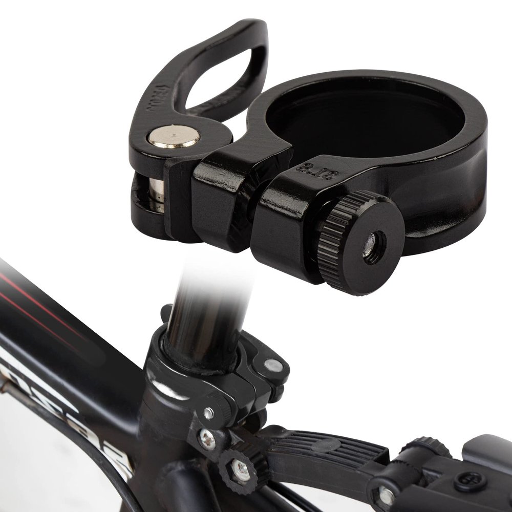 PSLER Bike Seat Post Clamp - Quick Release Seatpost for Mountain & Road Bikes (Black-28.6mm)