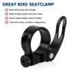 PSLER Bike Seat Post Clamp - Quick Release Seatpost for Mountain & Road Bikes (Black-28.6mm) view 3