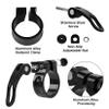 PSLER Bike Seat Post Clamp - Quick Release Seatpost for Mountain & Road Bikes (Black-28.6mm) view 4