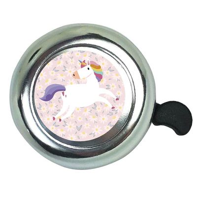 ABSOAR Cycling Bike Bells for Kids Girls Mountain City Road Retro Bike Happy Purple Unicron Magic Pinky Fantasy Dream Adults Kids Girls Boys Men Women, Daisy Unicorn, Silve