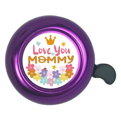 ABSOAR Cycling Bike Bells for Girls Purple Kids Girls Boys Beach Cruiser Coloful Flower Love Mommy Mountain City Road Bike, Love Mom, Purple