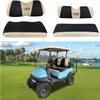 10L0L Golf Cart Front and Back Seat Cover Set for Club Car DS Precedent & Yamaha, Dress Up Your Old Golf Cart Seat - Black + Beige view 1