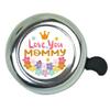 ABSOAR Cycling Bike Bell for Kids Girls Boys Toddler Bicycle Men Women Mommy Crown Love You, Love Mom, Silver view 1