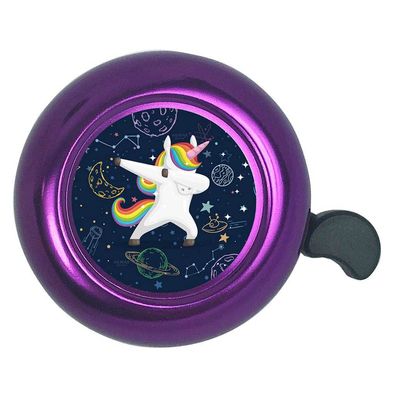 ABSOAR Cycling Unicorn Bicycle Bell for Kids Girls Boys Adults Road Bike Astro Unicron Universe Mountain Bike Beach Cruiser Kids Bicycle Bells, Outer Space Unicorn, Purple