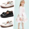 DADAWEN Girl's T-Strap School Uniform Dress Shoe Mary Jane Princess Flat Cream White US Size 8 M Toddler view 2