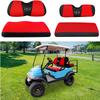 10L0L Golf Cart Front and Back Seat Cover Set for Club Car DS Precedent & Yamaha, Dress Up Your Old Golf Cart Seat - Red and Black view 1