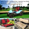 10L0L Golf Cart Front and Back Seat Cover Set for Club Car DS Precedent & Yamaha, Dress Up Your Old Golf Cart Seat - Red and Black view 2