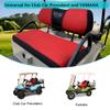 10L0L Golf Cart Front and Back Seat Cover Set for Club Car DS Precedent & Yamaha, Dress Up Your Old Golf Cart Seat - Red and Black view 3