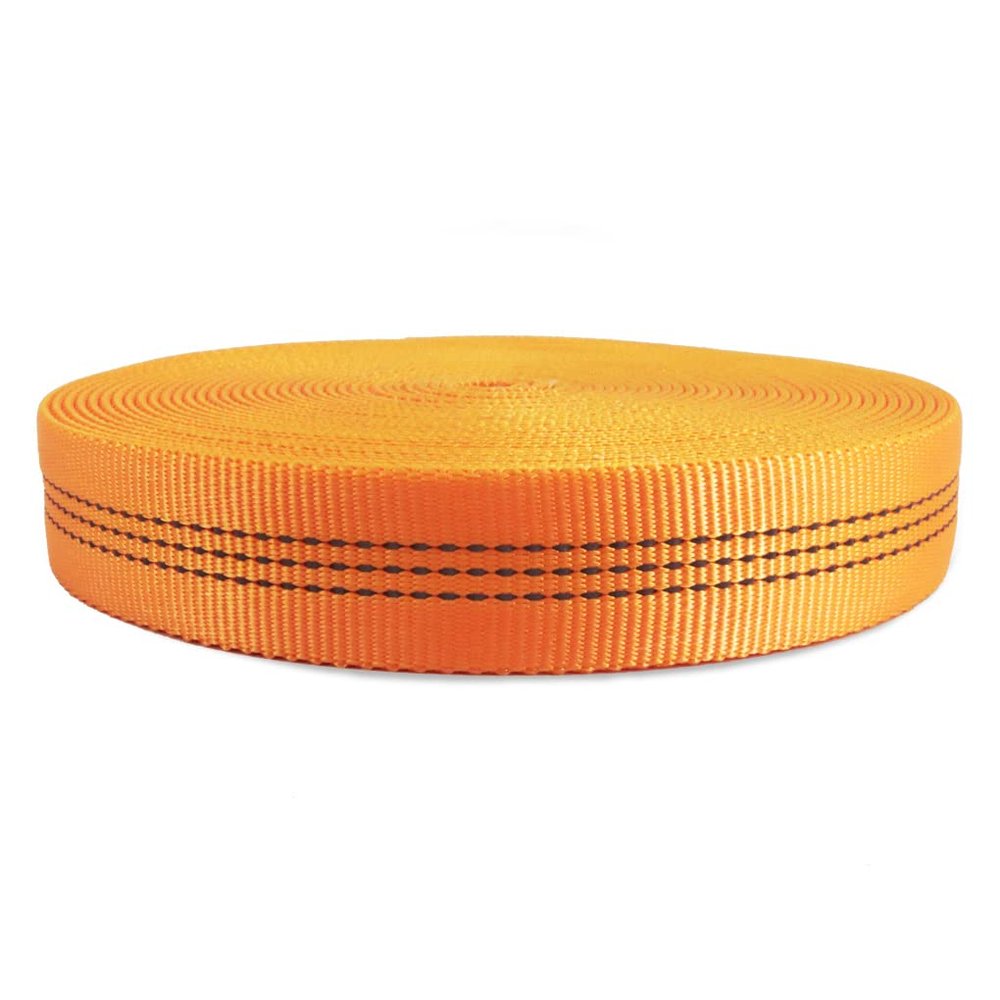 NewDoar 1 Inch Nylon Webbing Strap/Tubular Climbing Webbing - Heavy Duty Strap for Rescue, Climbing, Harnesses, Rock Work, & Firefighting(Orange,30 Yard)