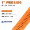 NewDoar 1 Inch Nylon Webbing Strap/Tubular Climbing Webbing - Heavy Duty Strap for Rescue, Climbing, Harnesses, Rock Work, & Firefighting(Orange,30 Yard) view 3