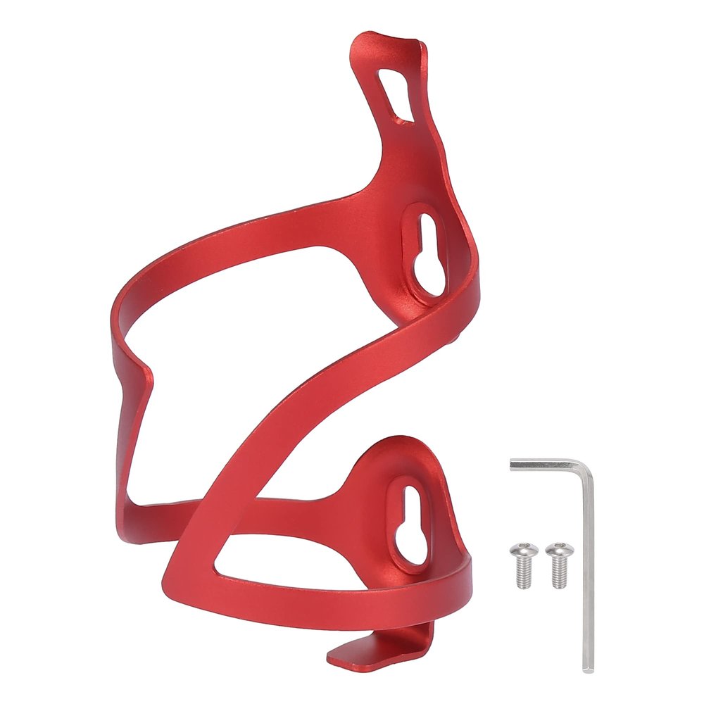 X AUTOHAUX Double Side Bicycle Water Coffee Drink Cup Bottle Holder Cages Carrier Rack with Wrench Red for Mountain Road Bike Motorcycle