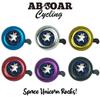 ABSOAR Cycling Space Dance Unicorn Bike Bell for Kids Adults Scooter MTB City Beach Cruiser Road Bike Accessory (Black) view 3