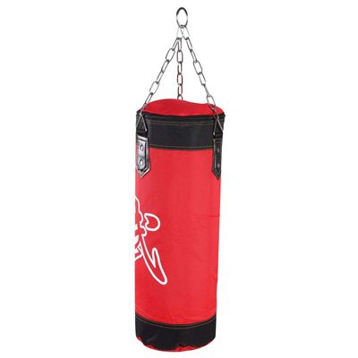 Bnineteenteam Workout Exercise Sandbags, Heavy Duty Fitness Sandbag Empty Sandbags Filler Bag Kick Punching Sand Bag Training Bag for Boxing Karate Punching(60CM-red)