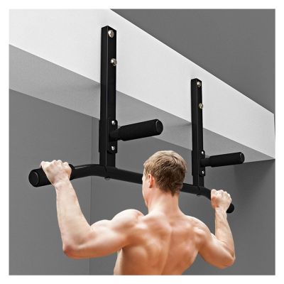 Pull Up Bars Wall-Mounted Chin Up Bar, Safe Stable Steel Horizontal Bar, Corridor Garage Multifunctional Strength Training Fitness Bar, Load 300kg (Color : Steel)