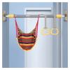 Pull Up Bars Door Chin Up Bar, No Screws Horizontal Bar Fitness Bar Set, Portable Strength Training Equipment with Swing and Gymnastic Ring (Size : 130-160cm) view 1