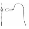 14K Yellow Gold Filled 19x13.7 mm French Wire Earring Top with Bead (14K Yellow Gold Filled) view 2