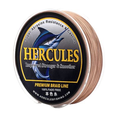 HERCULES Braided Fishing Line, Not Fade, 2187 Yards PE Lines, 8 Strands Multifilament Fish Line, 40lb Test for Saltwater and Freshwater, Abrasion Resistant, Brown, 40lb, 2000m