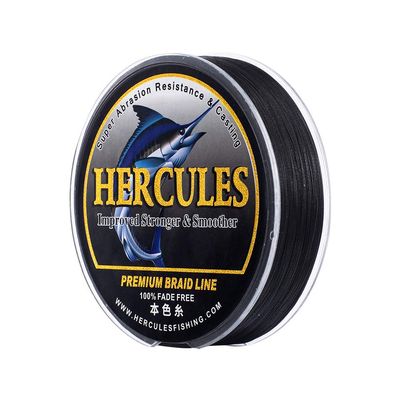 HERCULES Braided Fishing Line, Not Fade, 2187 Yards PE Lines, 8 Strands Multifilament Fish Line, 40lb Test for Saltwater and Freshwater, Abrasion Resistant, Black, 40lb, 2000m