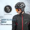 ROCKBROS Skull Cap Helmet Liner Winter Thermal Cycling Caps for Men Women Running Beanies Hat with Glasses Holes Grey view 3